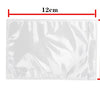 A clear self-seal poly mailer envelope measuring 12cm by 8cm.