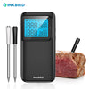 A black InkBird meat thermometer displaying an internal temperature of 888 degrees Fahrenheit.
