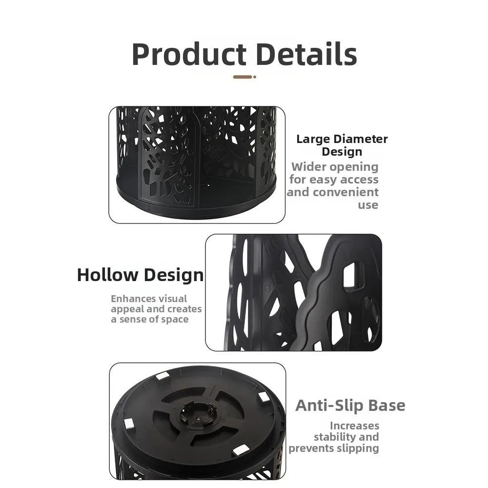 Black mesh cup dispenser and storage rack with an anti-slip base
