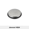 A round, silver-gray diamond sharpening roller.