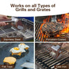 Rechargeable electric BBQ cleaning brush used on various grills and grates including stainless steel, porcelain-coated, flat 