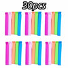 A set of 30 colorful reusable sealing clips in various shades of pink, green, and blue.