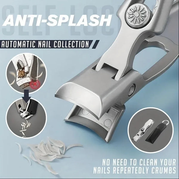 Nahaufnahme eines automatischen Spritzwasserschutz-Nagelaufnahmegeräts für die automatische Nagelaufnahme.