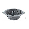 Gray silicone baking set with multiple molds and a central funnel, shown from above.