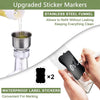 Stainless steel funnel and waterproof label stickers for marking glass containers