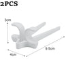 Two white finger guard chopsticks designed for snacks and gaming