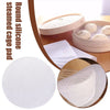 A round silicone cage pad is shown next to a wooden tray and a circular view of the pad.