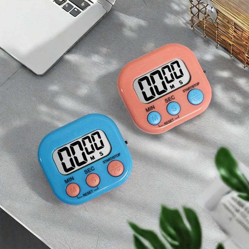 Magnetic LCD Kitchen Timer with Loud Alarm