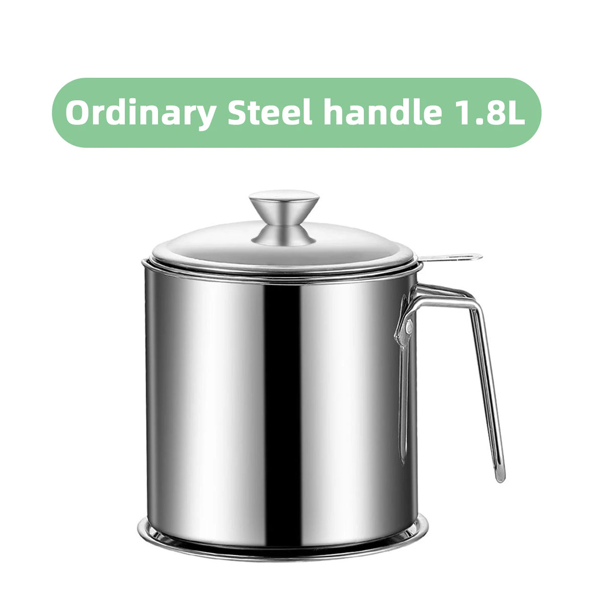 Stainless Steel Grease Storage Pot with Fine Mesh Strainer