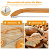 Holz-Brotmesser mit beidseitigen und einseitigen Klingenoptionen zum Anschneiden von Brot