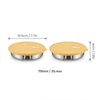 A set of stackable stainless steel divided dinner plates with lids in a light yellow color.