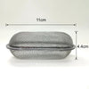 Silver stainless steel tea infuser ball with a chain for loose leaf tea, spices, and herbs