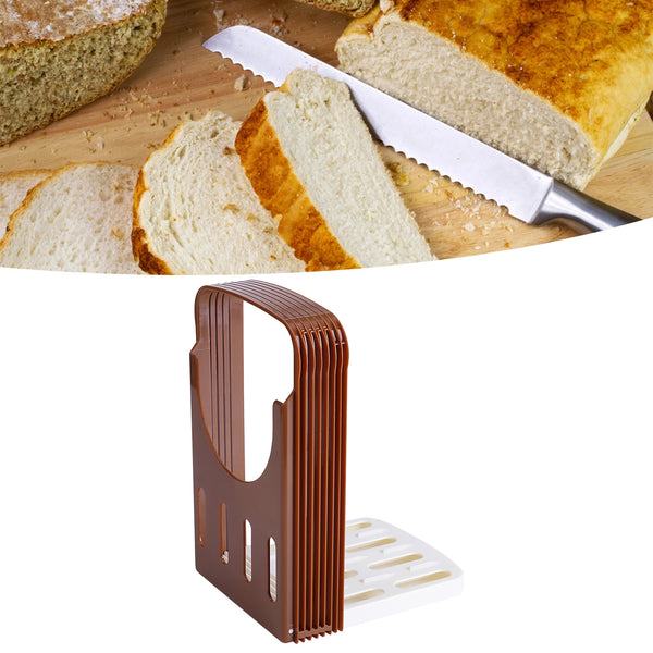 Brauer faltbarer Keramik-Brot- und Toast-Slicer mit mehreren Schnitthöfen für Brot.