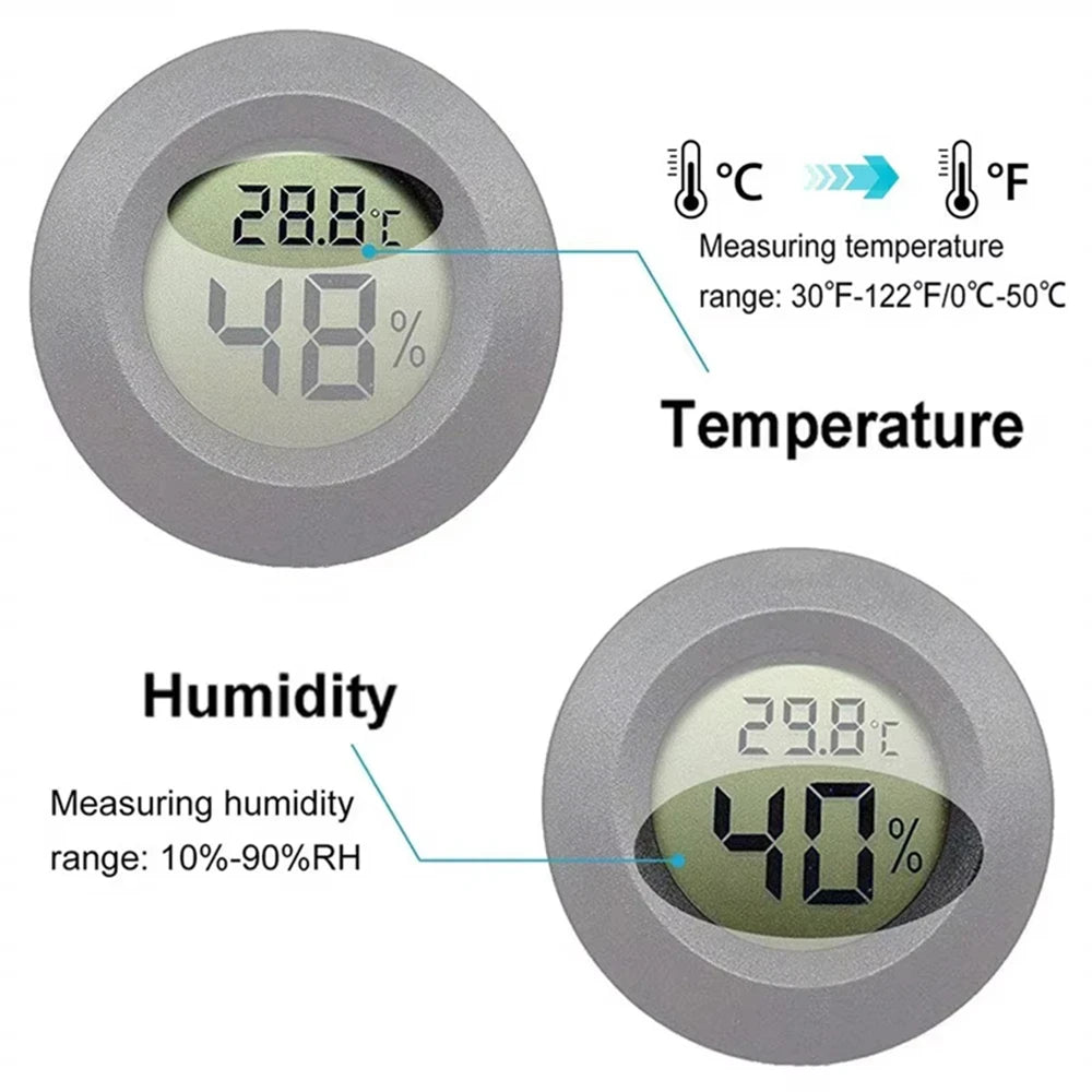 A digital room hygrometer thermometer showing temperature at 28.8°C and humidity at 40%.