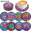 DIY Diamond Painted Coasters Set with Mandala Design