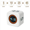 A white productivity cube timer displaying 45 minutes and 0 seconds on a digital screen.