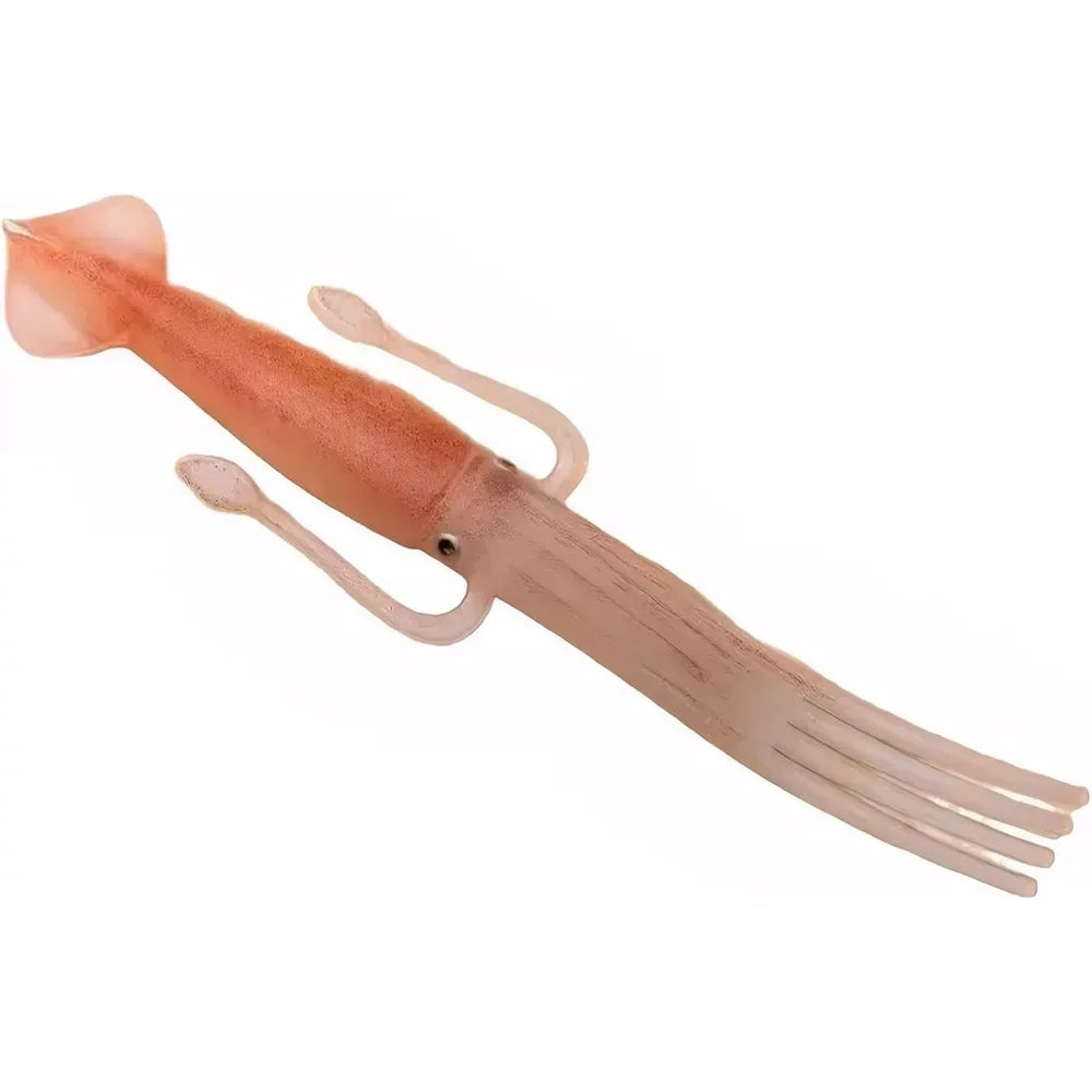 A set of funny squid cuttlefish themed tableware forks with orange and white coloring.