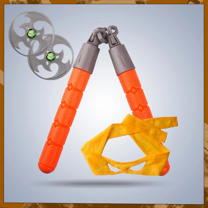 Cosplay Ninja Set: Knife, Nunchaku, and Dart Mask