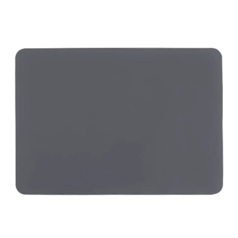 A smooth, rectangular gray silicone craft mat used for jewelry and baking.