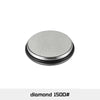 A round, silver-colored object used for diamond 1500# knife sharpening.
