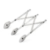 Silver multi-function dough cutter set with four wire tools arranged in an 'X' pattern