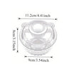 Clear plastic decorative cat-head disposable cake box with a lid and ruffled base