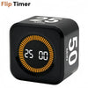 A black flip timer device with a digital display showing 25:00 minutes.
