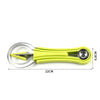 A yellow silicone 4-in-1 watermelon slicer and fruit carving tool set with a metal blade.