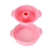 Pink nonstick silicone baking set with a mold and pan for cakes
