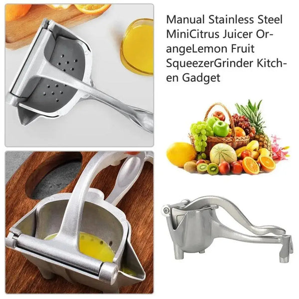 Manual Stainless Steel MiniCitrus Juicer or Orange Lemon Fruit Squeezer Grinder Kitchen Gadget