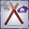 Cosplay Ninja Set: Knife, Nunchaku, and Dart Mask