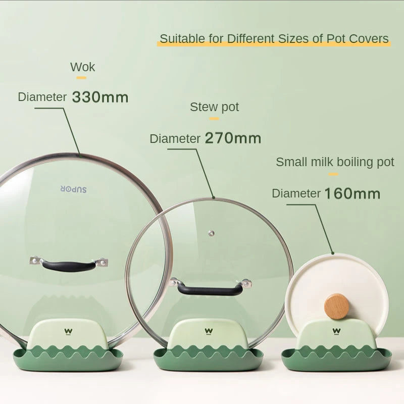 Kitchen Utensil & Lid Holder with Spatula Rest