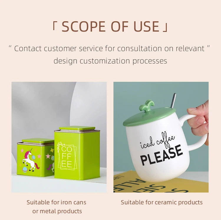 A white ceramic mug with a green lid and text that reads iced coffee please