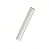 A silver stainless steel magnetic knife holder designed for mounting on a wall.