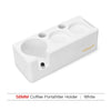 White 58MM coffee portafilter holder with multiple cups for espresso preparation