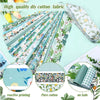Rolls of high quality DIY cotton fabric strips featuring various floral and nature prints for sewing and crafting