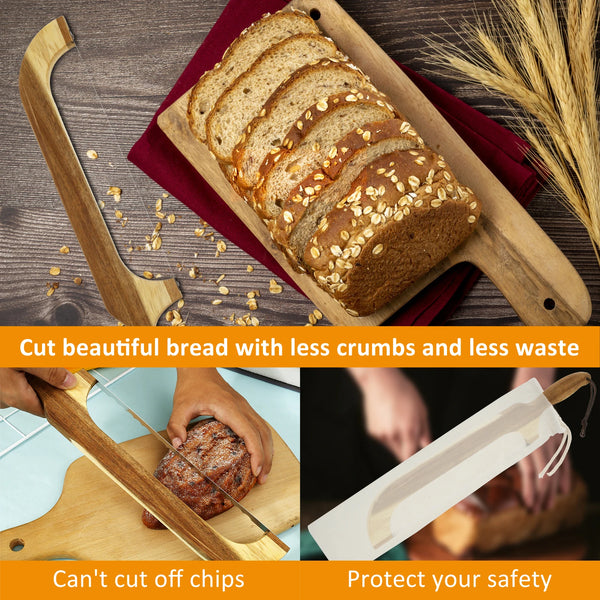 Holz-Brot-Dekorationscutter zum Schneiden von Brot mit weniger Krümeln und ein Fleischcutter für die Sicherheit
