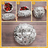 Step-by-step guide showing how to make a food cover using aluminum foil.