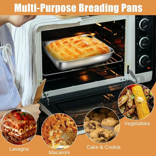 Vielseitige Backformen zum Kochen von Lasagne, Macaroni und Kuchen und Keksen im Ofen