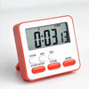 A red and white digital kitchen timer displaying 0:03:13 with function buttons.