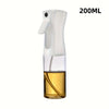 Weißes 200ml Glasölspender mit Auslauf und gelicher Flüssigkeit darin.