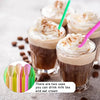 Two uses for milk tea: drinking and eating cream, shown with a glass of iced drink.