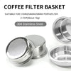 Panier filtre à café en acier inoxydable, adapté aux portafiltres de 51mm/54mm/58mm.