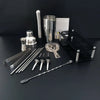 Set de cocteleras profesionales de acero inoxidable con herramientas y accesorios