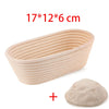 A light beige natural rattan bread proofing basket with a lid and a matching round cover.