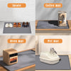 A collection of silicone mats including an insole, coffee mat, oven mat, and pet mat.