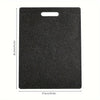Black marble texture cutting board with a handle, measuring 36.2cm by 27.6cm.