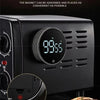 A close-up of a black magnetic kitchen timer with a digital display showing 99.5 seconds.