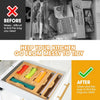 Bamboo storage dispenser for plastic wrap and foil showing a tidy organization solution.