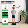 A digital shipping scale demonstrating dual power mode with USB and battery options.